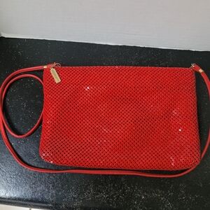 Whiting and Davis Red Mesh Women's Bag Vintage